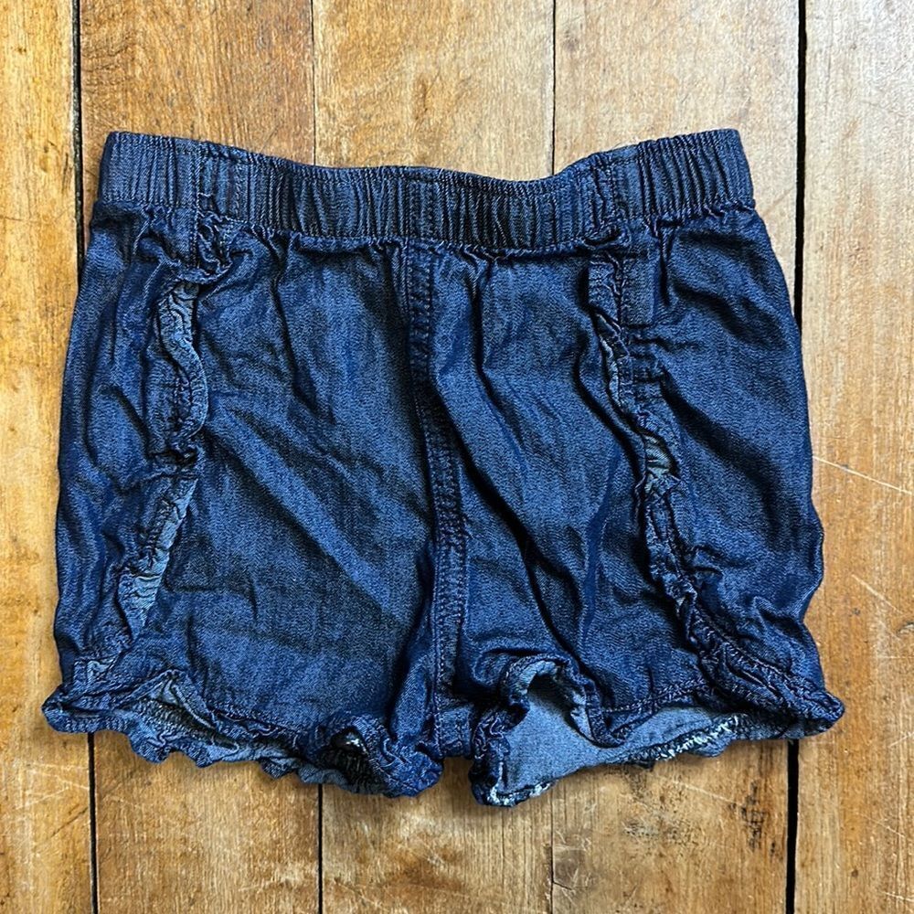 Garanimals Girls size 24 months Blue Ruffled Shorts cotton vacation